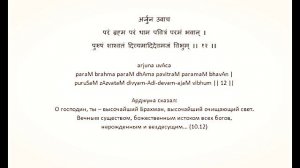 Бхагавад Гита курс Свамини Видьянанды Сарасвати   322 Глава 10 Шлоки 12-13