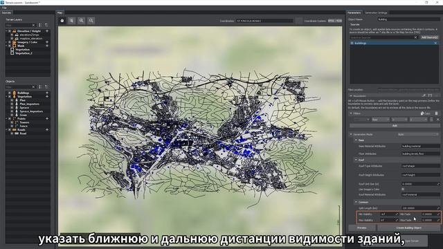 Генерация террейна с геопривязкой в UNIGINE, ч.4. Процедурная генерация зданий