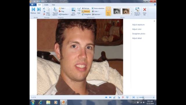 Retouching Photos with Windows Photo Gallery