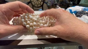 White Edison Pearls 10-12mm 16" strands Irregular shape. Great Luster.