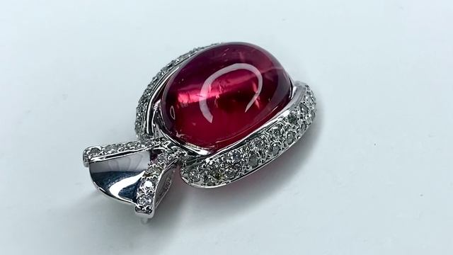 Золотой кулон с бриллиантами 0,6 ct и турмалином 7 смотреть онлайн