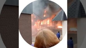 Сильный пожар в подмосковном Ногинске