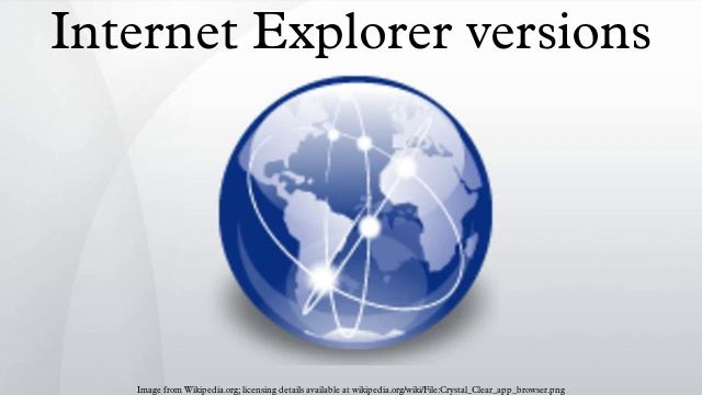 Internet Explorer versions