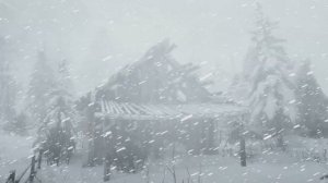 Невероятно сильная метель для сна, 5 часов снежной бури. Звуки ветра для сна на черном экране