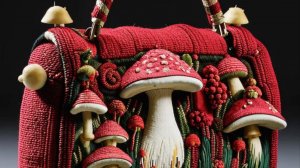 СУМКИ с узорами в виде ГРИБОВ и ПАПОРОТНИКОВ. От нейросети. ВЯЗАНИЕ. Подборка №2.