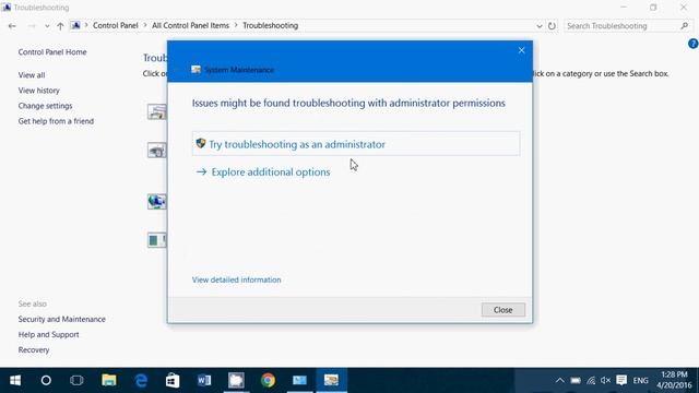 Windows 7 8.1 10 Use Maintenance task troubleshooter to fix problems with your Computer