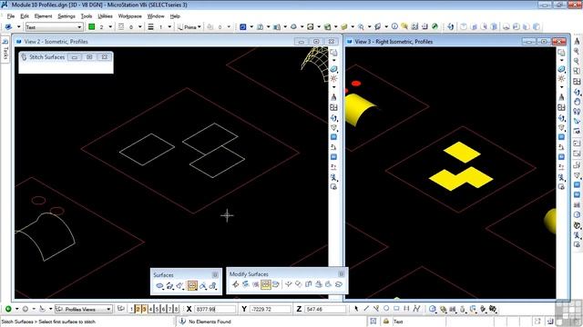 Bentley MicroStation V8i 3D Tutorial | Untrim Surface And Stitch ...