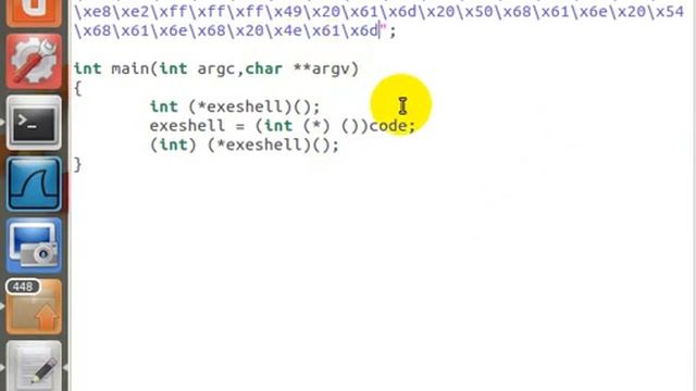 Shell Code in C смотреть онлайн