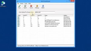 Tracert and traceroute commands using Windows GUI
