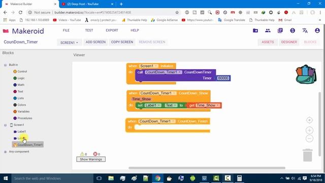 CountDown Timer Extension | Simple CountDown Timer App | Thunkable | Appybuilder | Makeroid смотреть онлайн