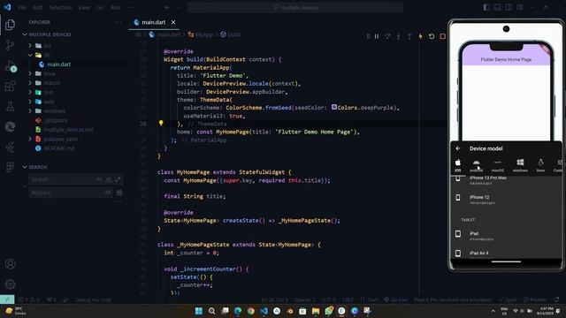 How to test your Flutter app UI on iPhone/ android/ mac/ windows/ Linus in Windows (2023) || 2 min