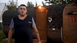 Квадро баня 6 м. х 2.45 м. Из сухой лиственницы, отделка кедр. Утепленная - изоляция термос!