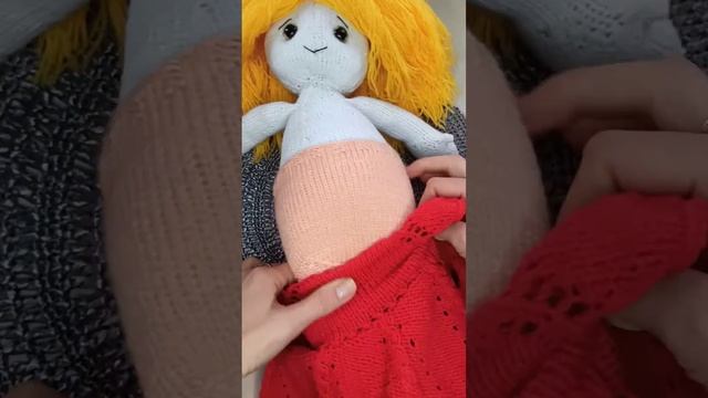Doll knitting pattern. Описание куклы спицами. Мастер-класс кукла. Мк большая кукла в платье смотреть онлайн