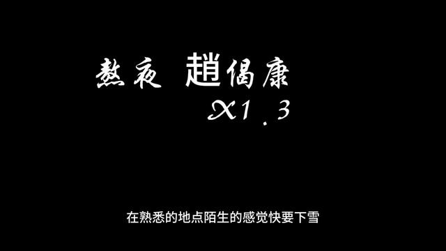 熬夜 趙偈康 speed up X1.3 LYRICS
