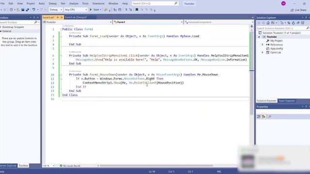 Menu, Popup Menu, Cut, Copy, Paste and Delete options in VB.Net
