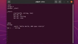 Hello World, ARM32 Assembler Linux