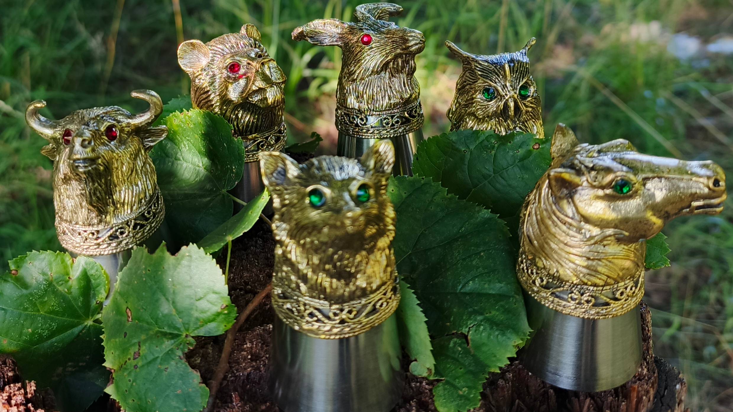 Стопки Перевертыши - нержавеющая сталь Звери MP4 0.57 сек., оригинал, лето, лес муз.Король и шут