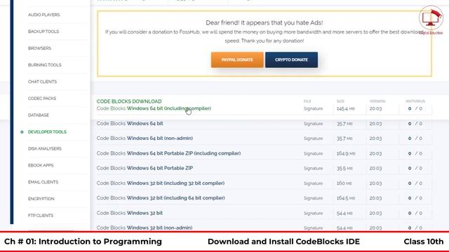 CodeBlocks IDE Installation on Windows 10 | MinGW for C & C++ Programming | 10th Computer Chapter 1