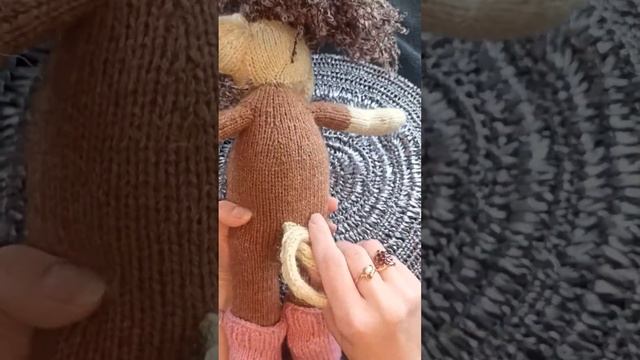 Monkey toy knitting pattern. Doll pattern. Мастер-класс по вязанию куклы спицами. Игрушка мк. смотреть онлайн