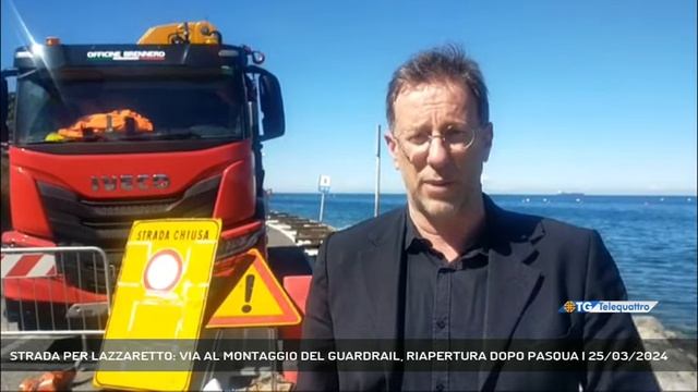 STRADA PER LAZZARETTO: VIA AL MONTAGGIO DEL GUARDRAIL, RIAPERTURA DOPO PASQUA | 25/03/2024 смотреть онлайн