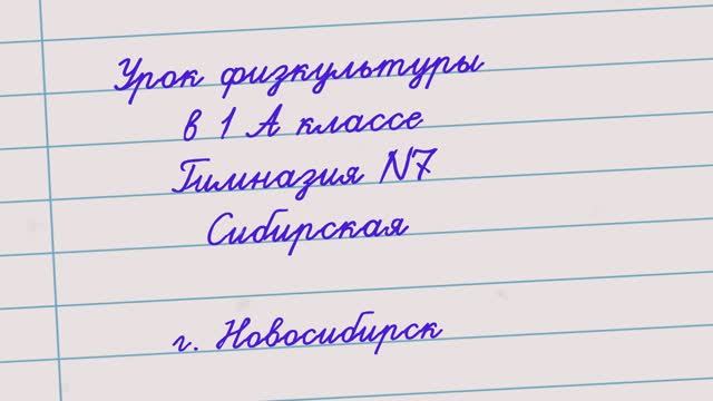 Урок физкультуры в гимназии №7 "Сибирская" класс 1 А г. Новосибирск смотреть онлайн