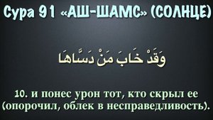 Сура 91 аш-Шамс (арабские и русские титры) - Мухаммад Люхайдан