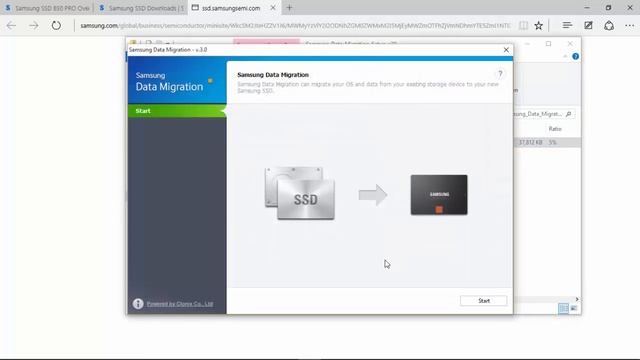 Windows 10 with Samsung Data Migration ssd 850 pro