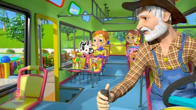 Wheels on the Bus Song + More Educational Kids Nursery Rhymes смотреть онлайн
