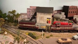 Southbound CPR freight through Bentley's Bay - O scale 2 rail - Central Ontario Railway.