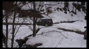 Off road in snow, subaru forester and daihatsu terios