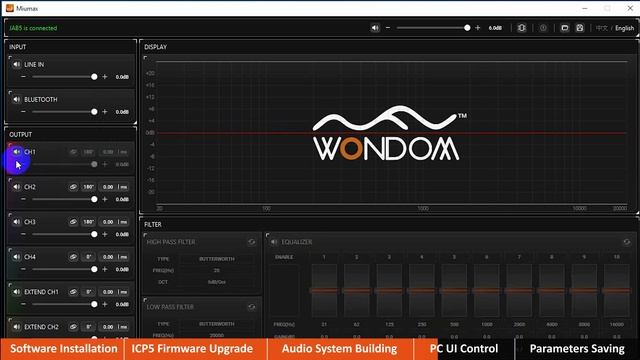 WONDOM ADAU1701 DSP JAB5 PC UI Control With ICP5