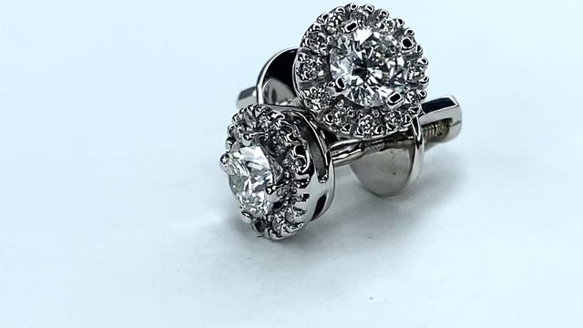 Золотые серьги с бриллиантами 585 пробы 0,760 ct смотреть онлайн