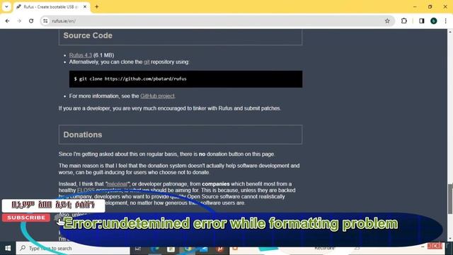 Fix Rufus Undetermined Error While Formatting смотреть онлайн