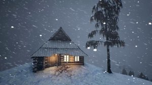 ЗВУКИ СНЕЖНОЙ БУРИ УБАЮКИВАЮТ. 5-часовая средневековая снежная деревня, звуки метели убаюкивают