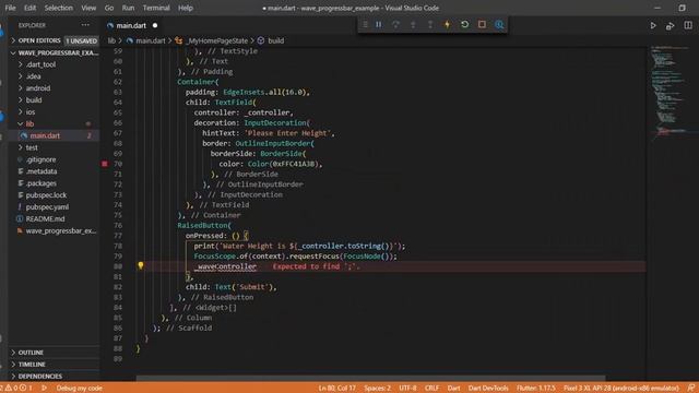 Flutter Widget | 91 | WaveProgressBar Useful Widget in Flutter App | Speed Code