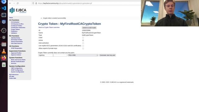 Create Root Certificate Authority (Root CA) in EJBCA