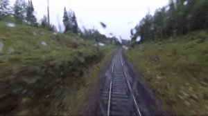 Вид из кабины машиниста тепловоза. Инта - Печора. И дождь и солнце!