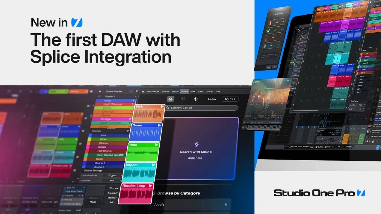 Studio One Pro 7: First DAW with Splice Integration