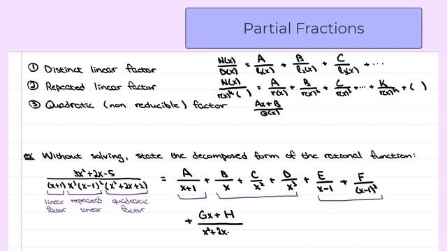 [吉娜] [Cal2] Partial fraction decomp. for distinct linear, repeated linear, and quadratic factors смотреть онлайн