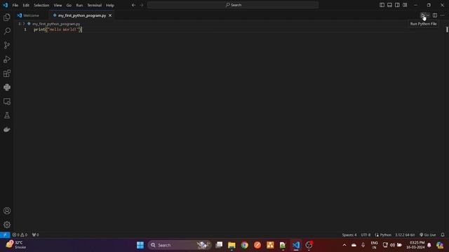 Your First Python Program: A Beginner's Guide to Coding with Visual Studio Code