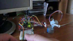 Управление 2-мя шаговыми моторами джойстиком через MSP430