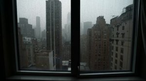 4K FAKE WINDOW : NEW YORK 🌧 MANHATTAN UNDER THE RAIN 🌧  😴 FOR PROJECTOR