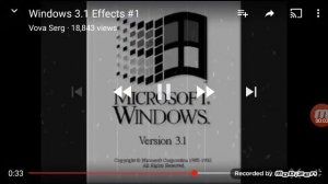 New Effect windows 3.1 speedy old film startup