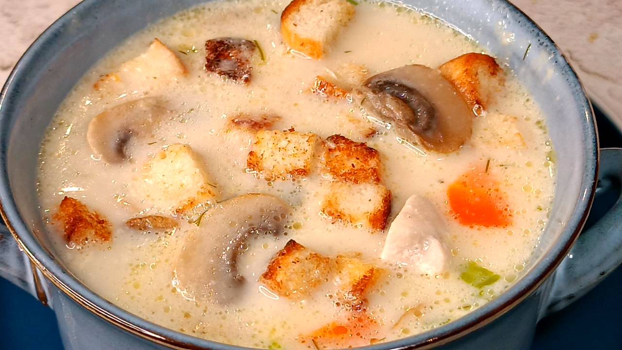 📌 Рецепт вкуснейшего грибного супа с плавленым сырком