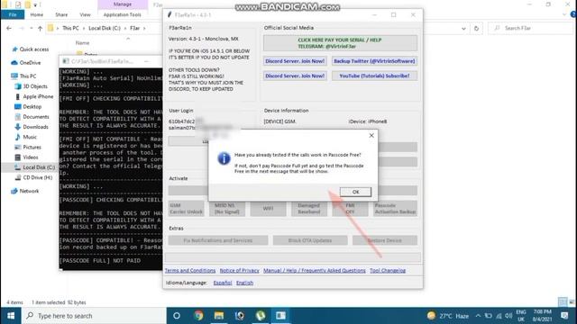 iPhone 6,7,8,X 14.7.1|how to bypass iOS 14.7.1 bypass on windows or Mac#iphonebypass#helloscreen
