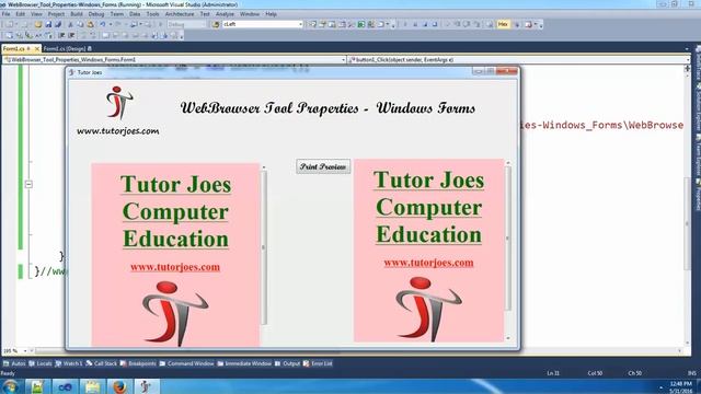 WebBrowser Tool  and Properties In C#.Net Windows Application