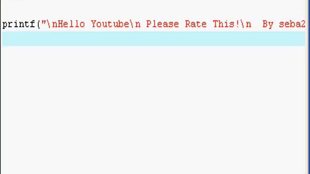 Programing : C - Very Simple "Hello World"