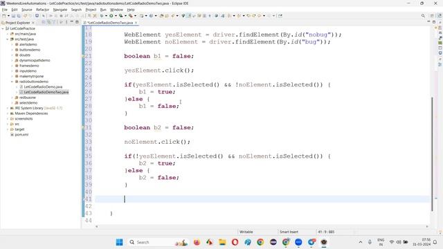 Day 16 - Automating Radio Button Challenges at LetCode application - Part 1 | Selenium Java