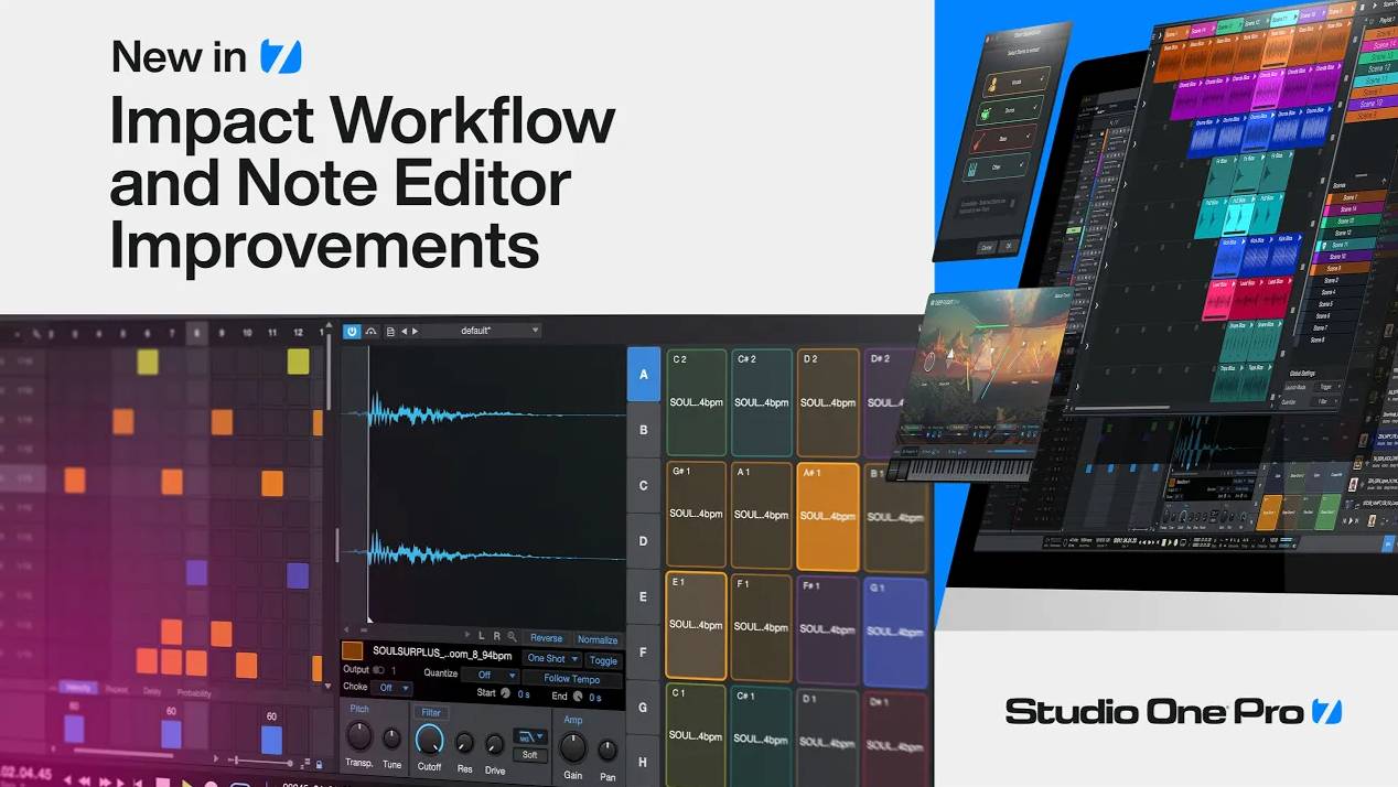 Studio One Pro 7: Impact Workflow & Note Editor Improvements