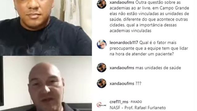Gravação da Live: Atuação do Profissional de Educação Física na Saúde